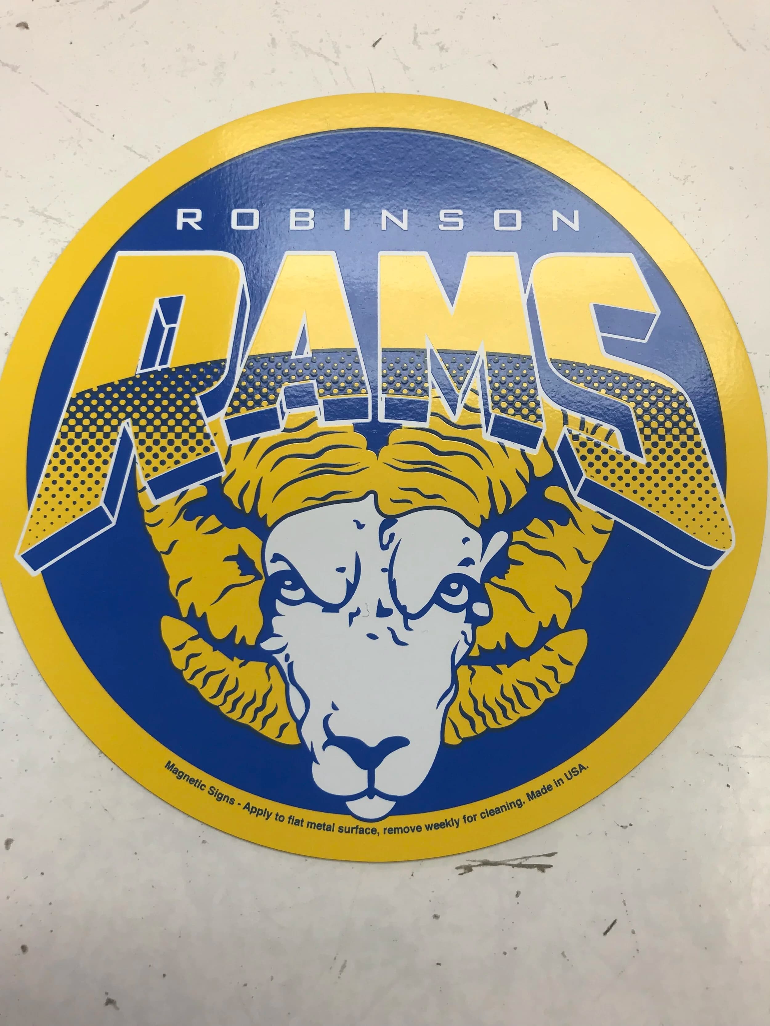 Robinson Rams Car Magnet