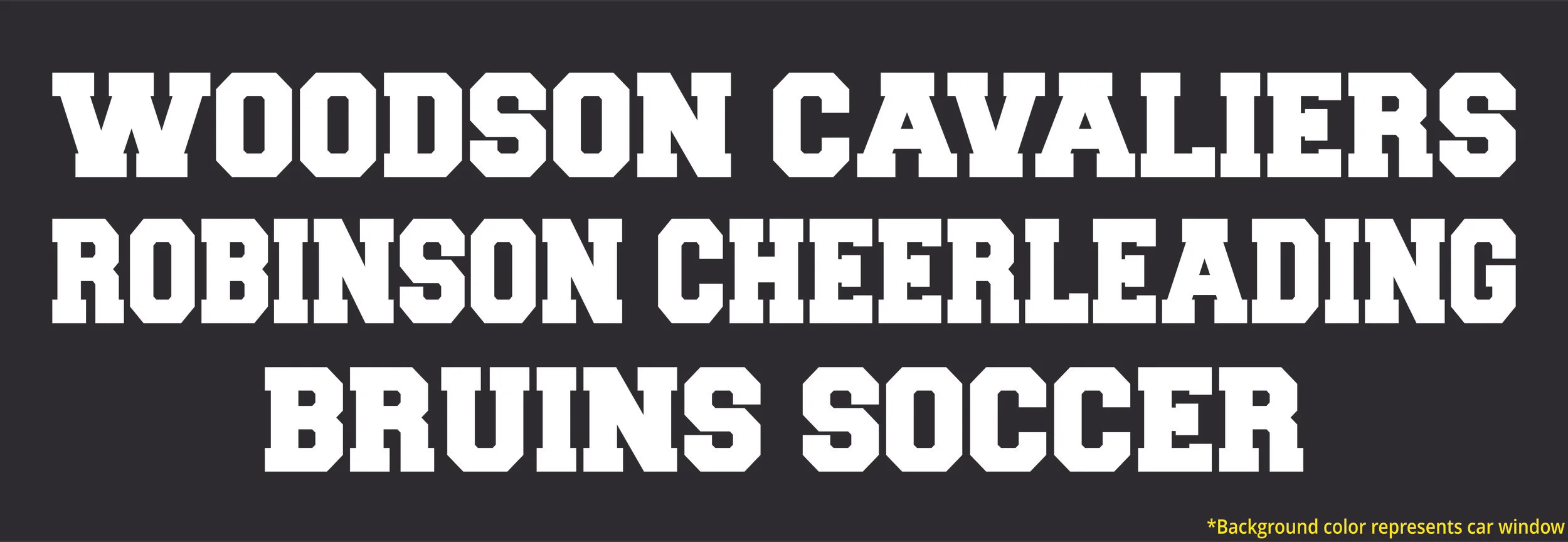 Robinson Secondary - Text Window Decal